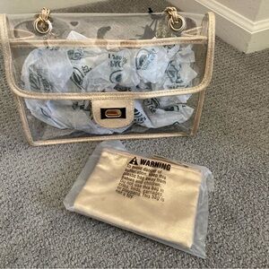 Evie Chain Bag by SHEERGEAR Clear Stadium Purse